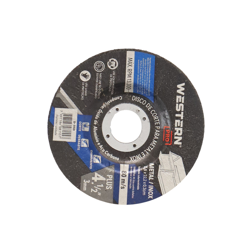 DISCO DE DESBASTE GOLD PARA METAL E INOX 115 X 222 X 3 MM