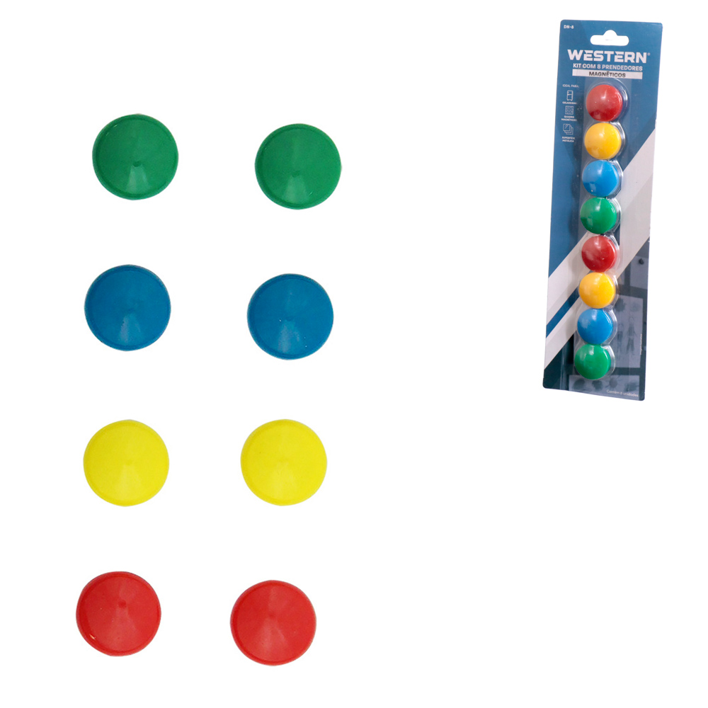 JOGO 8 PRENDEDORES MAGNETICOS