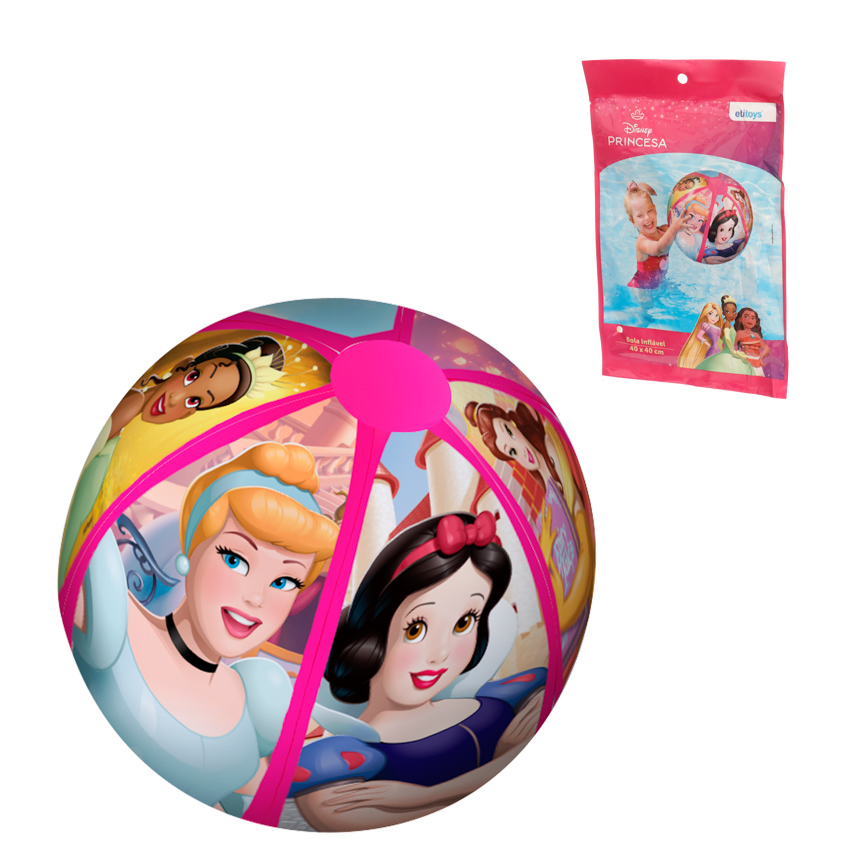 BOLA INFLAVEL PRINCESAS 40 CM - ETITOYS