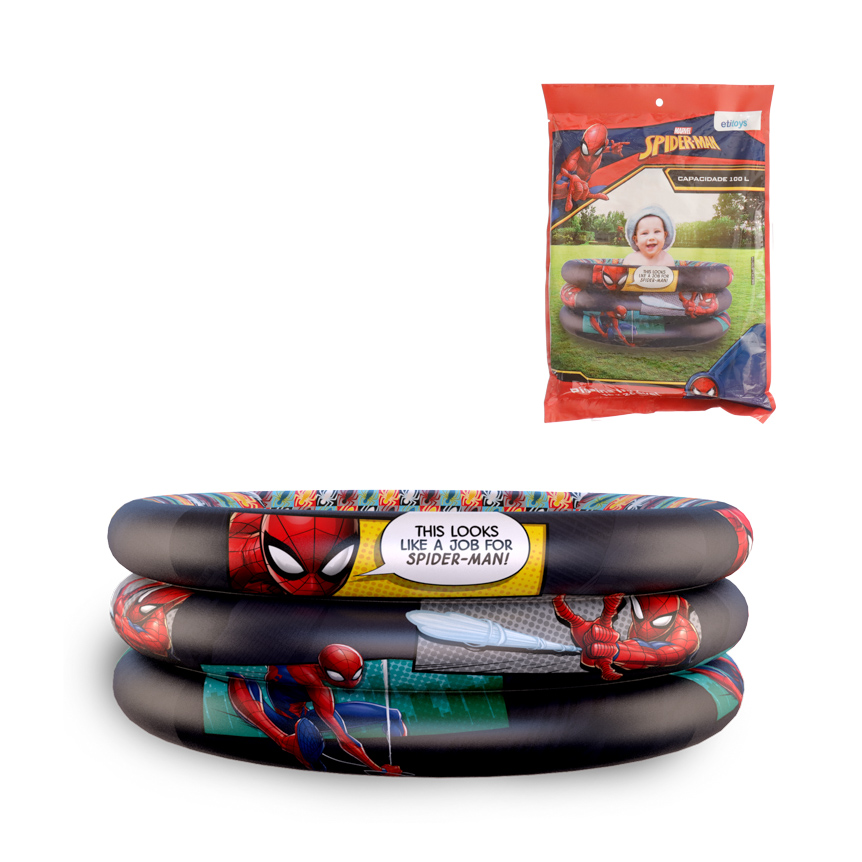 PISCINA INFLAVEL SPIDERMAN 100 LITROS