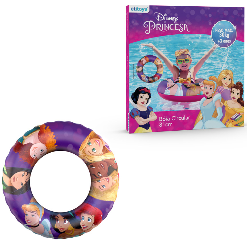 BOIA INFLAVEL CIRCULAR PRINCESAS 81CM CAIXA