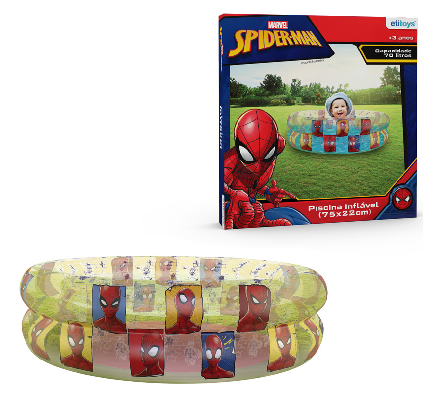 PISCINA INFLAVEL SPIDERMAN 70 LITROS CAIXA