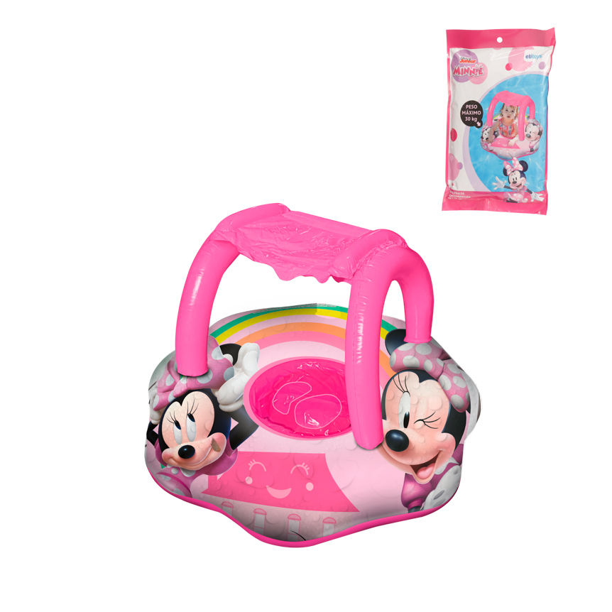 BOIA INFLAVEL CIRCULAR COM FRALDA E COBERTURA MINNIE 56CM