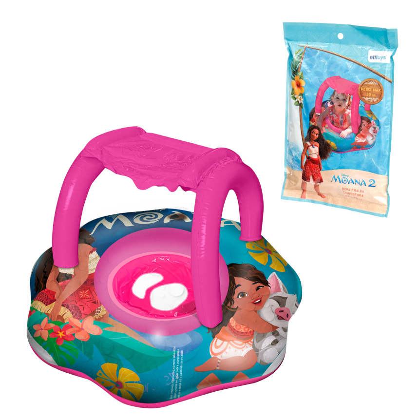 BOIA INFLAVEL CIRCULAR COM FRALDA E COBERTURA MOANA 56CM