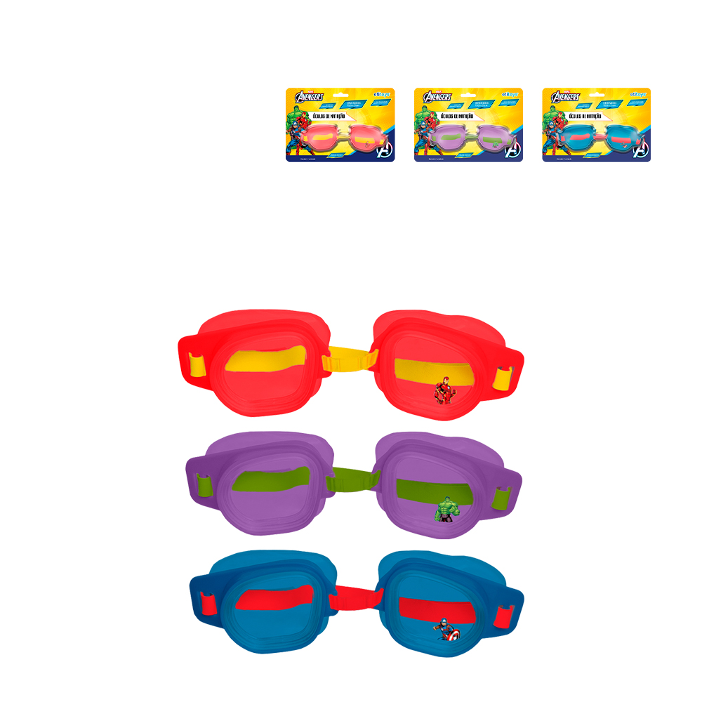 OCULOS DE NATACAO QUADRADO AVENGERS