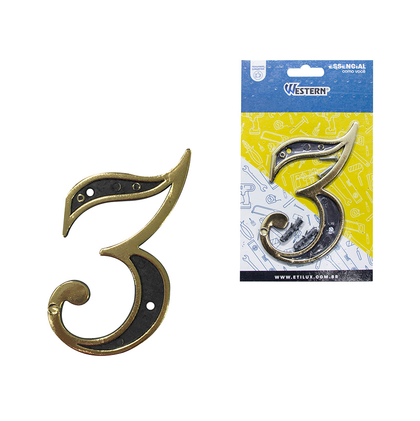 CARTELA NUMERO 3 COM PARAFUSO E BUCHA