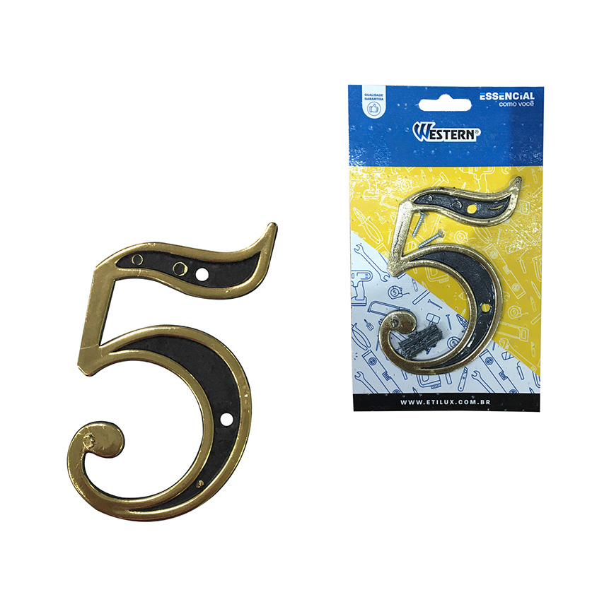 CARTELA NUMERO 5 COM PARAFUSO E BUCHA