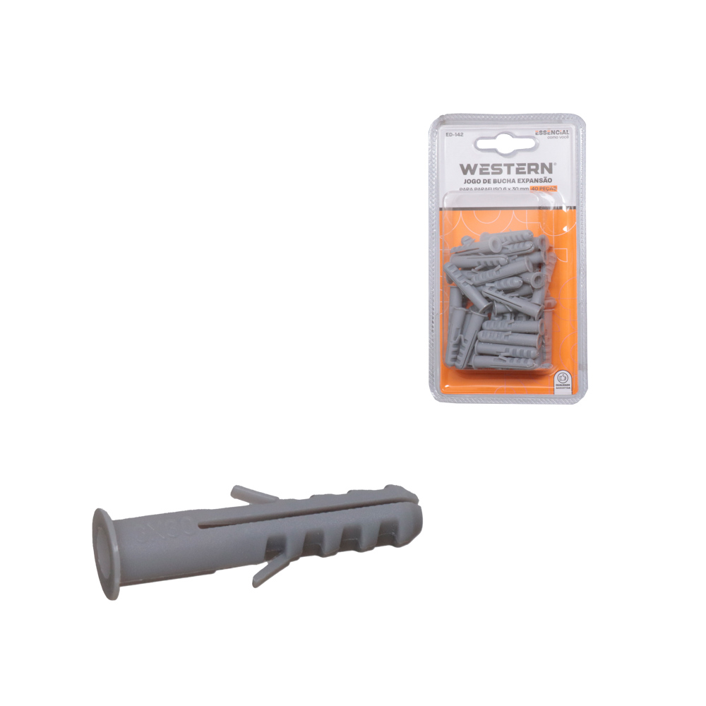 JOGO DE BUCHA EXPANSAO PARA PARAFUSO 6X30MM 40PC