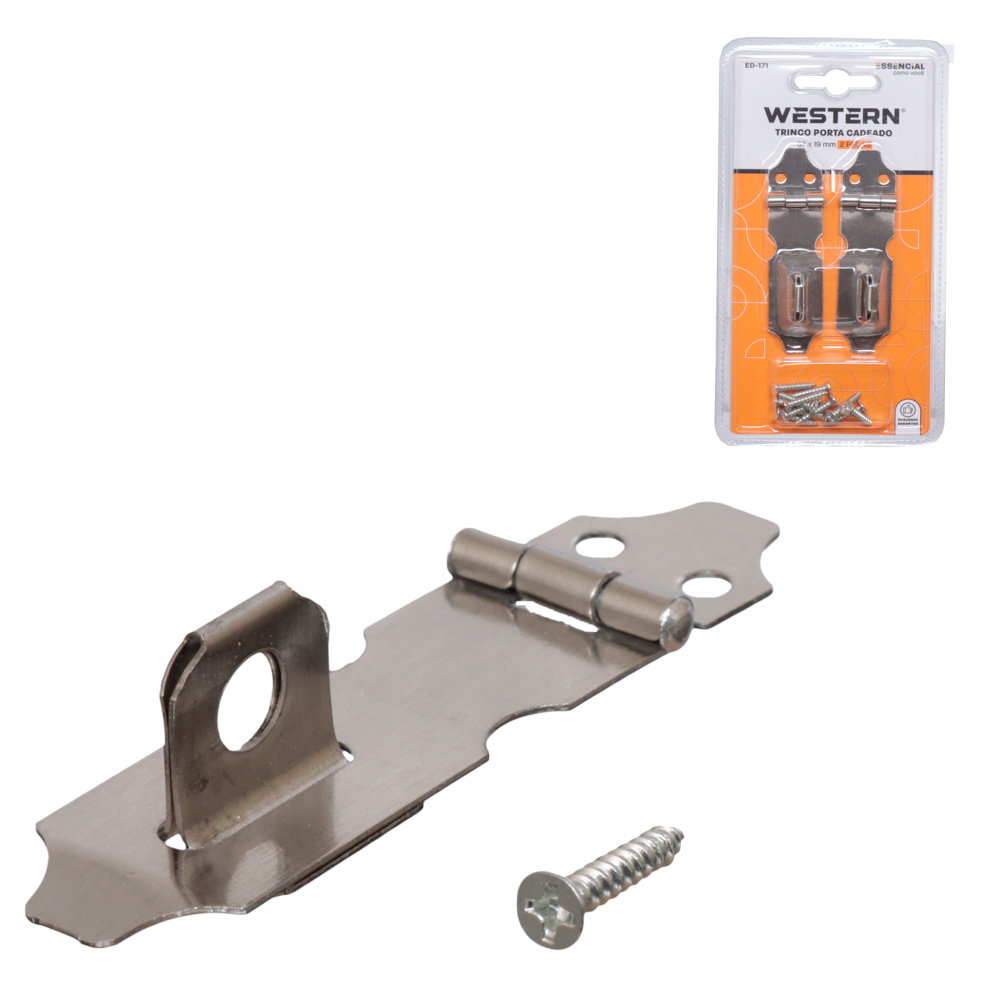 TRINCO PORTA CADEADO 57 X 19MM - 2 PECAS