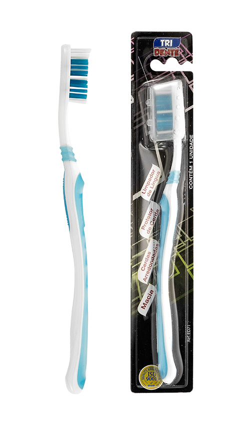 ESC DEN ADULT C/PROT TRI DENTE