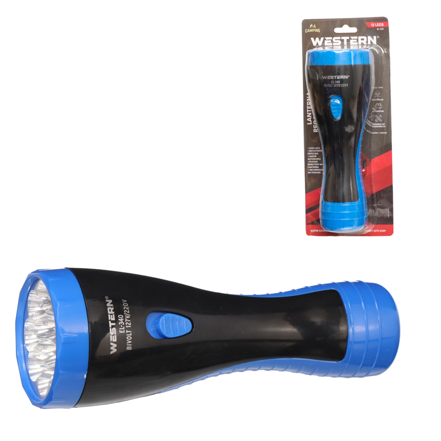 LANTERNA RECARREGAVEL CURTA 12 LEDS