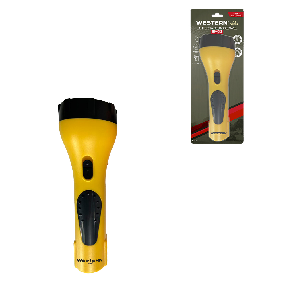 LANTERNA RECARREGAVEL COM 9 LEDS, 1,5 W