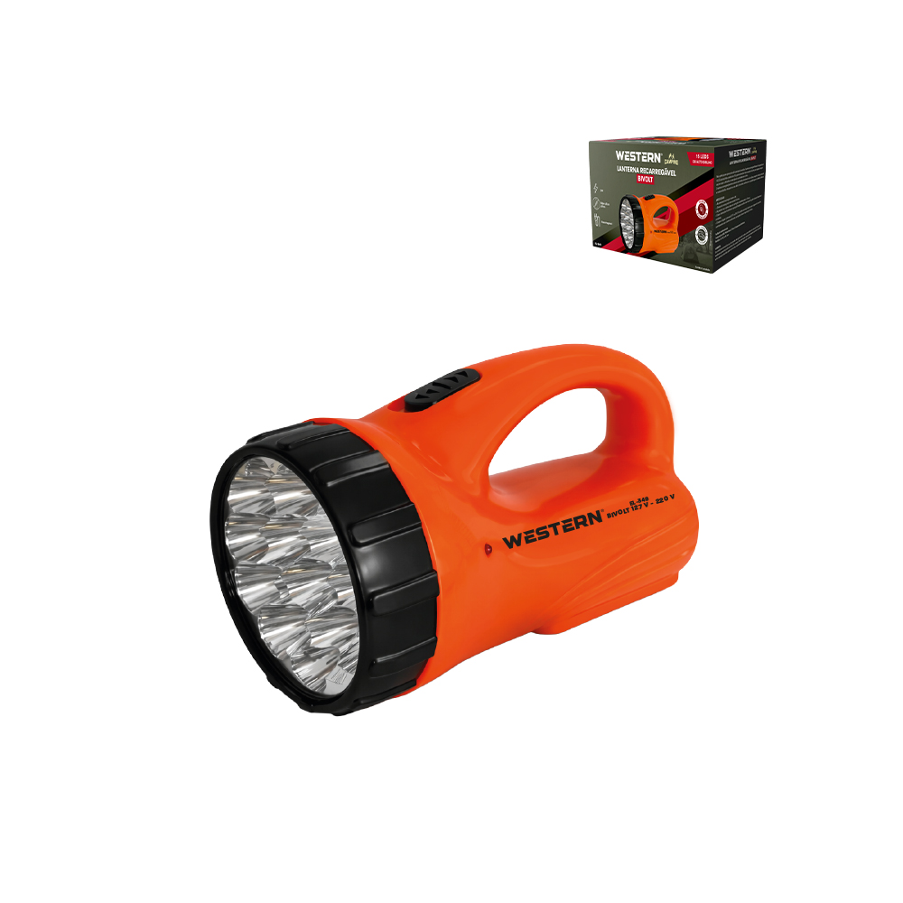 LANTERNA RECARREGAVEL COM 15 LEDS, 2W