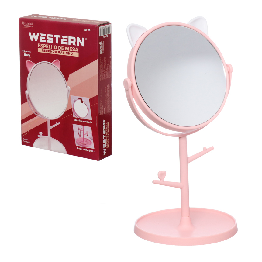 ESPELHO MESA GATINHO RED 15CM