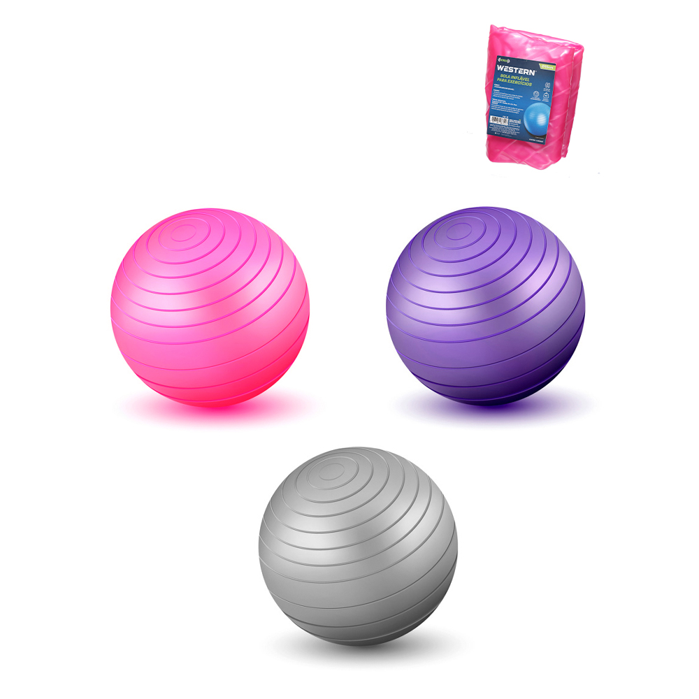 BOLA INFLAVEL PARA EXERCICIO 65CM