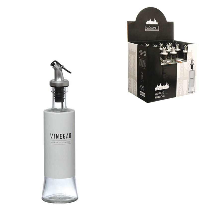 VINAGREIRO DE VIDRO MANHATTAN BRANCO 310ML