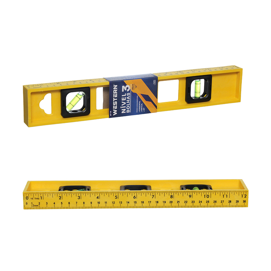 NIVEL 3 BOLHAS 14" COM REGUA 35CM