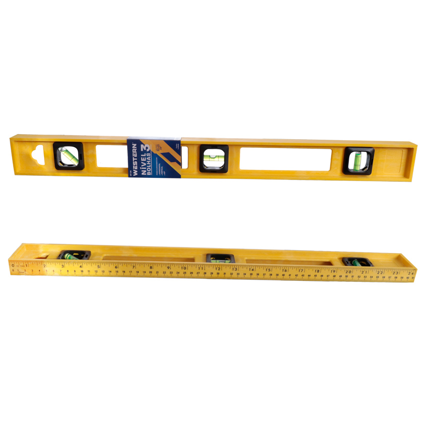 NIVEL 3 BOLHAS 24" REGUA 60CM