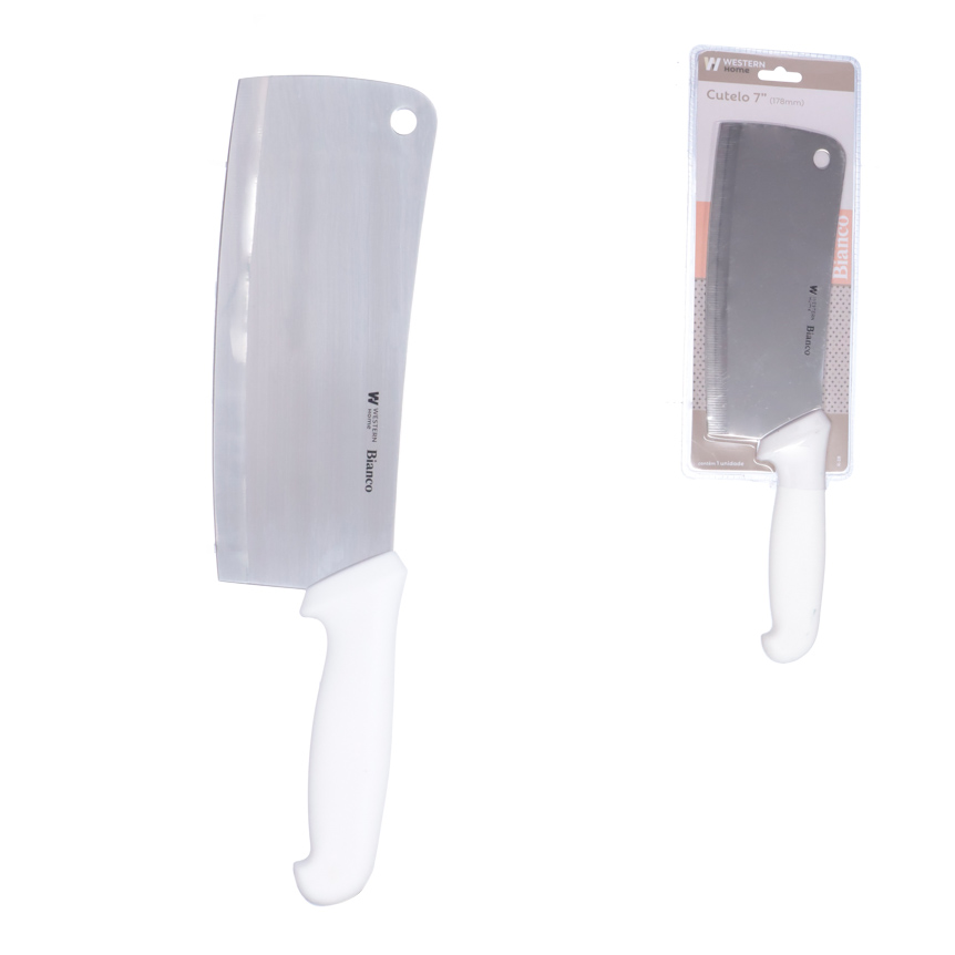 CUTELO DE INOX COM CABO DE PLASTICO BIANCO 7"