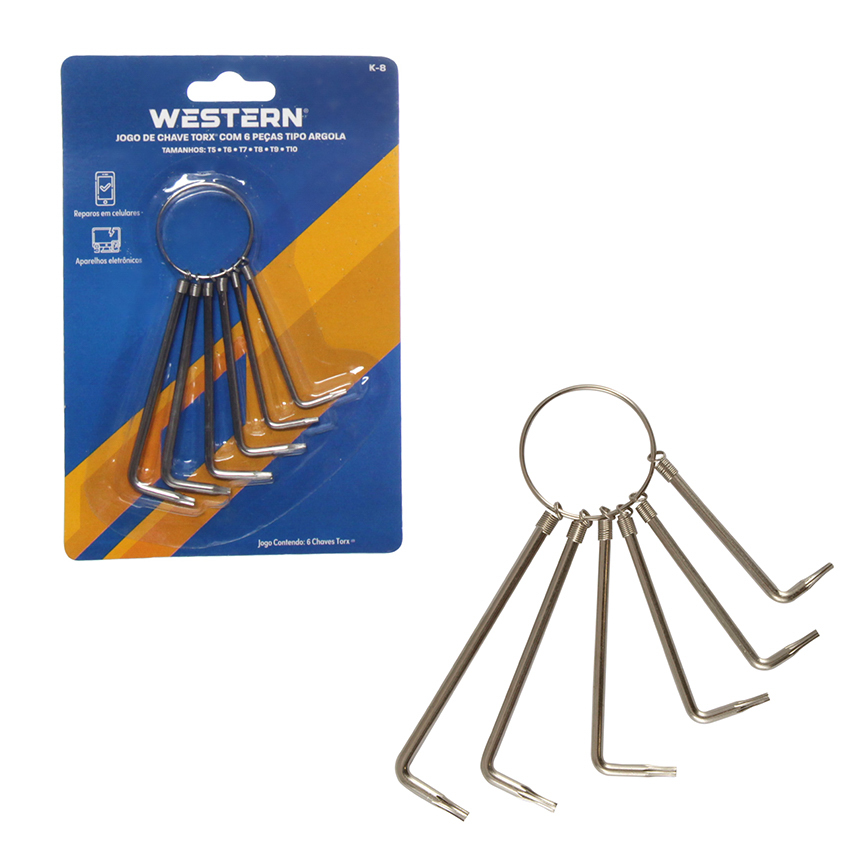 CHAVE TORX T5 A T10 6 PECAS