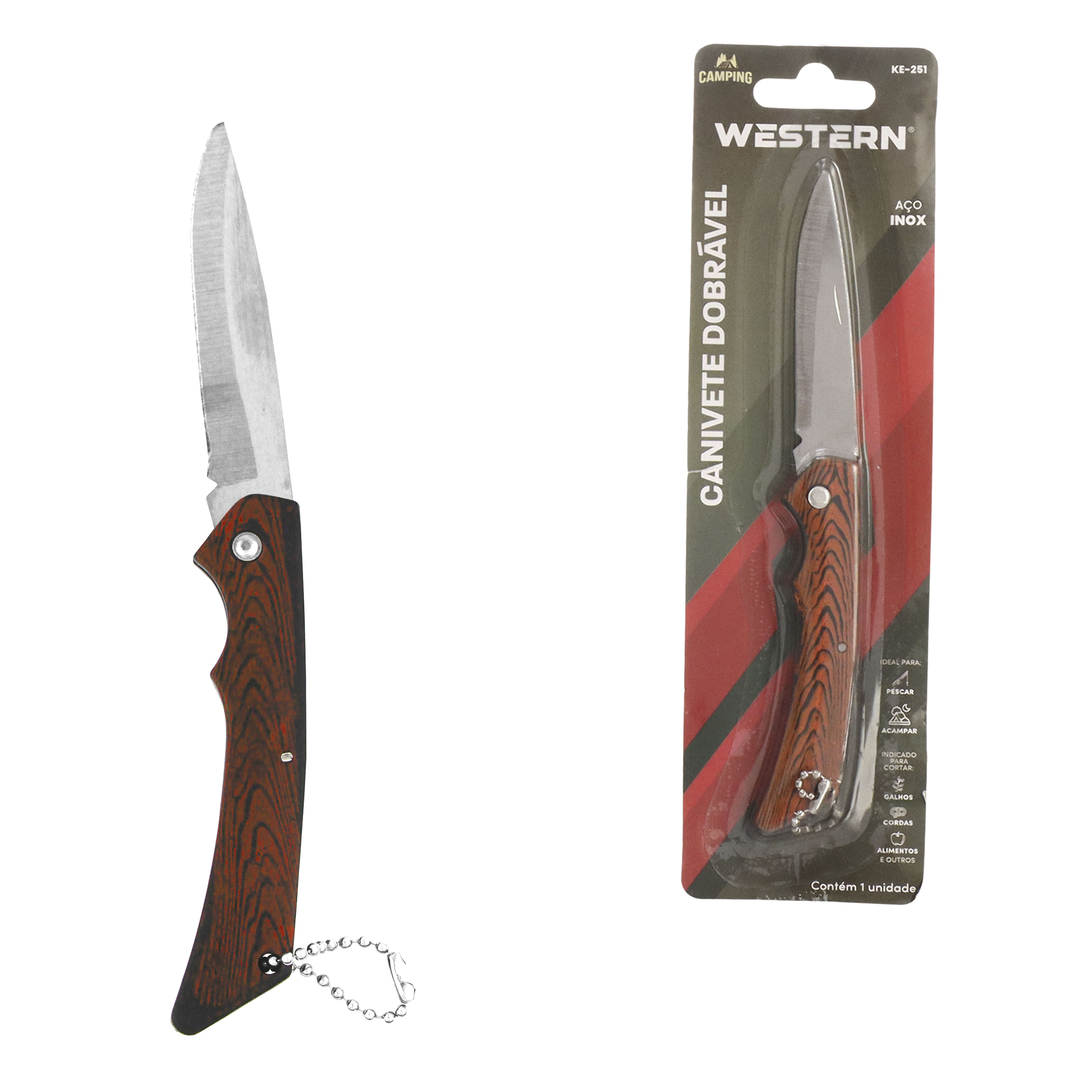 CANIVETE DOBRAVEL CABO MADEIRA 16,5CM