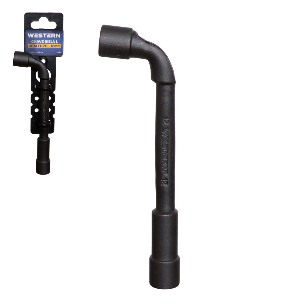CHAVE BIELA L COM FURO 12MM