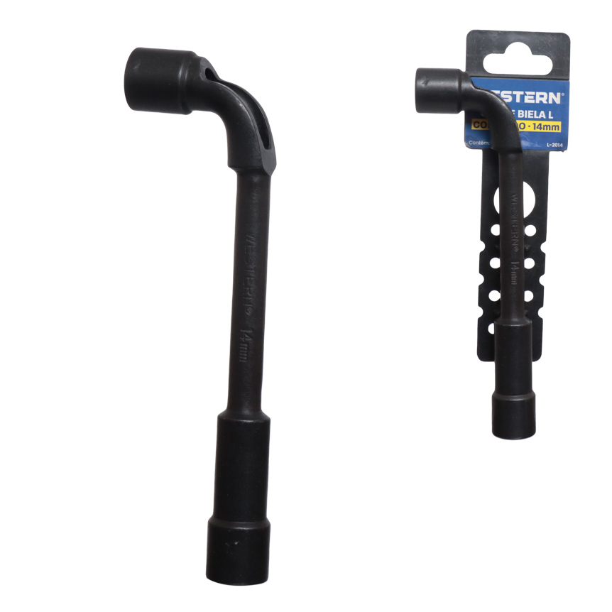 CHAVE BIELA L COM FURO 14MM