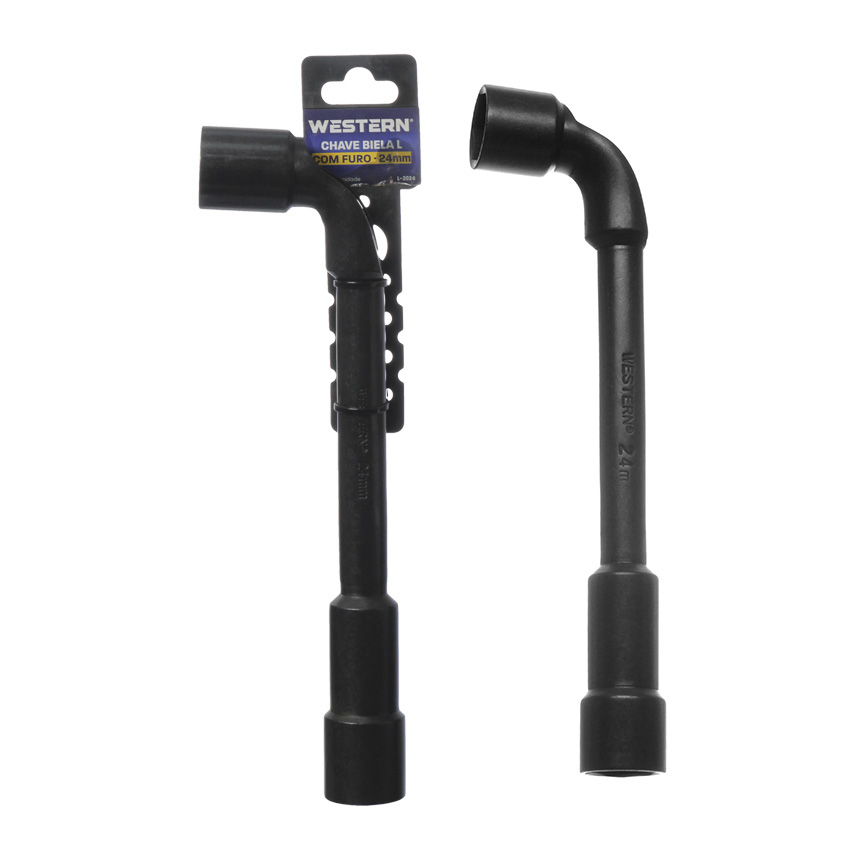 CHAVE BIELA L COM FURO 24MM