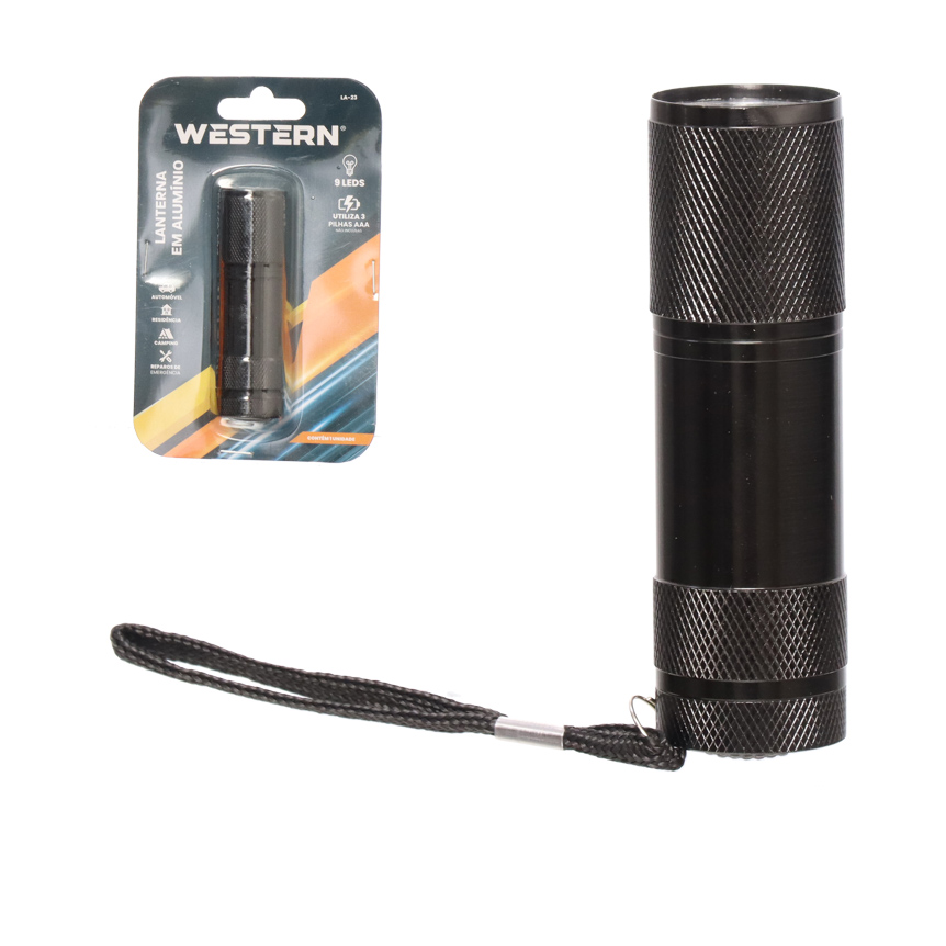 LANTERNA ALUMINIO 9 LEDS
