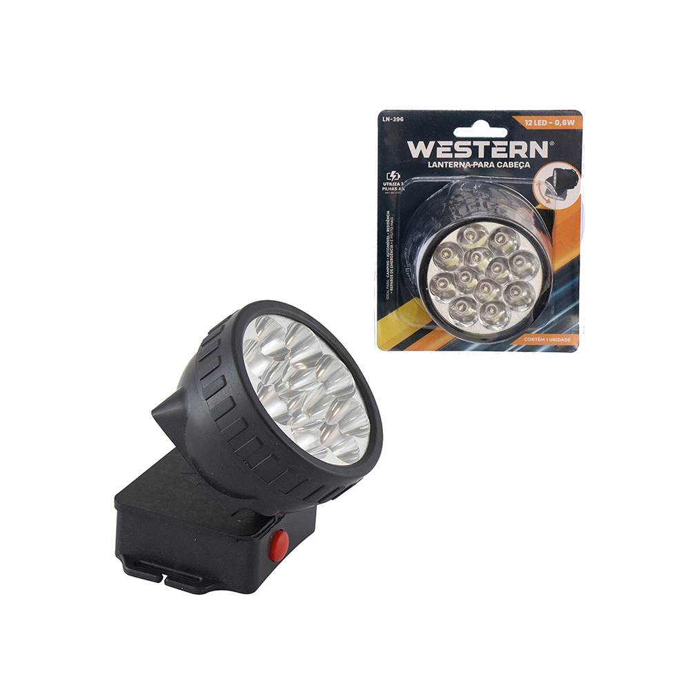 LANTERNA DE CABECA 12 LEDS