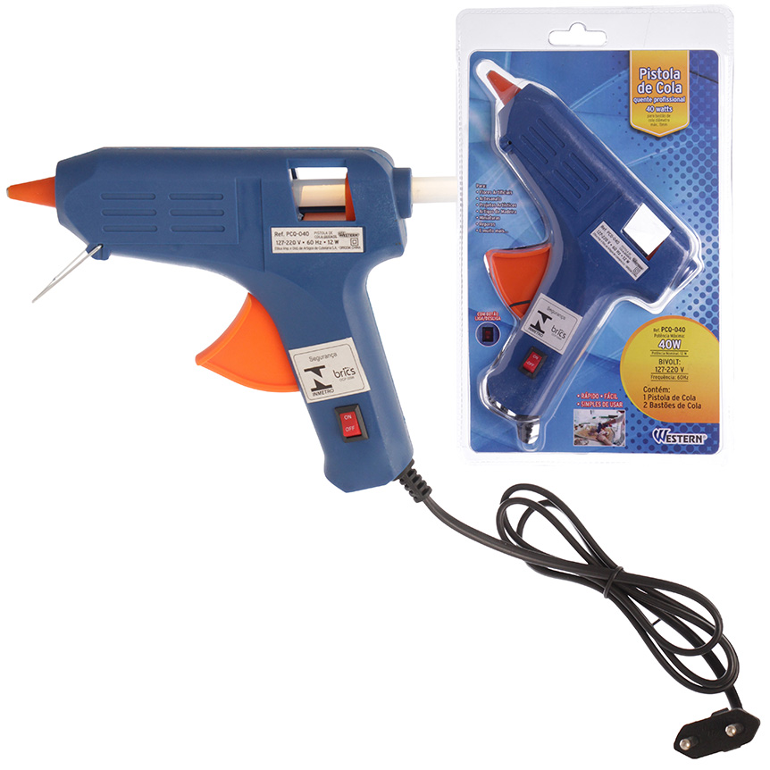 PISTOLA DE COLA QUENTE PROFISSIONAL  40W