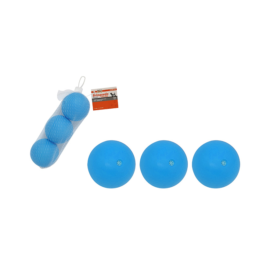 BRINQUEDO CAO BOLINHA LISA 3 PECAS