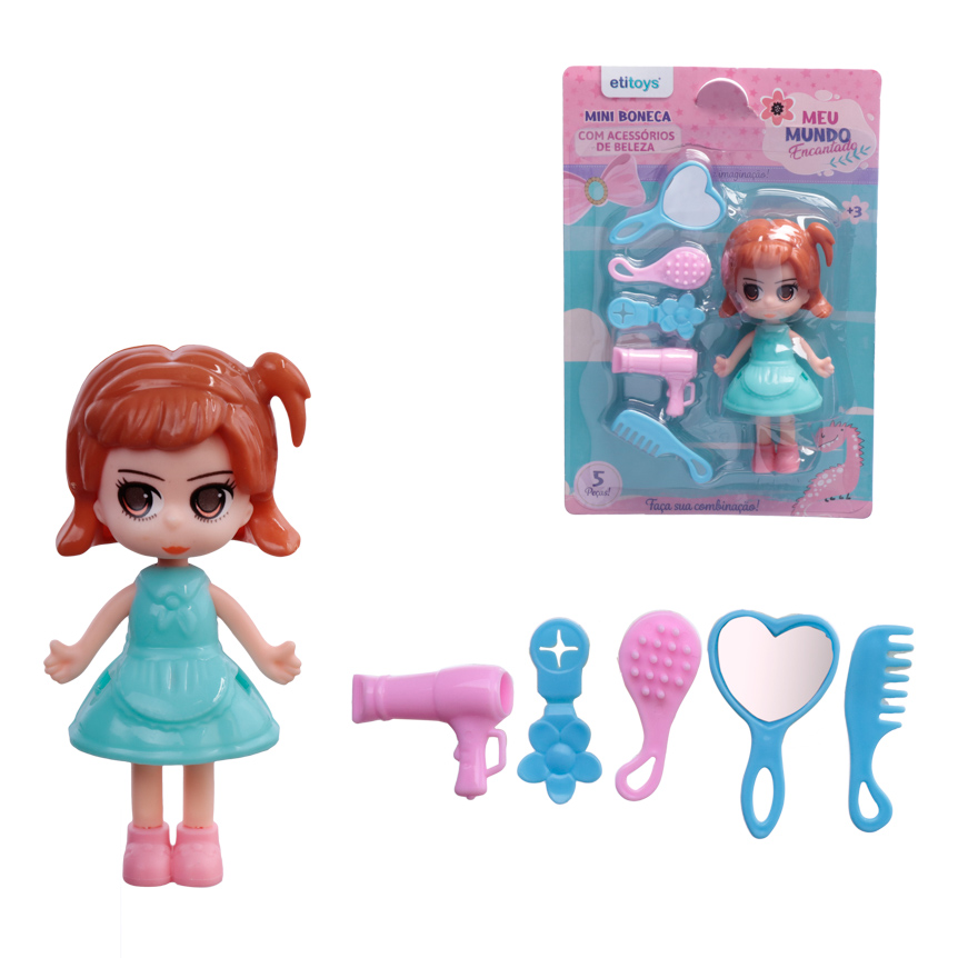 MINI BONECA ACESSORIOS BELEZA