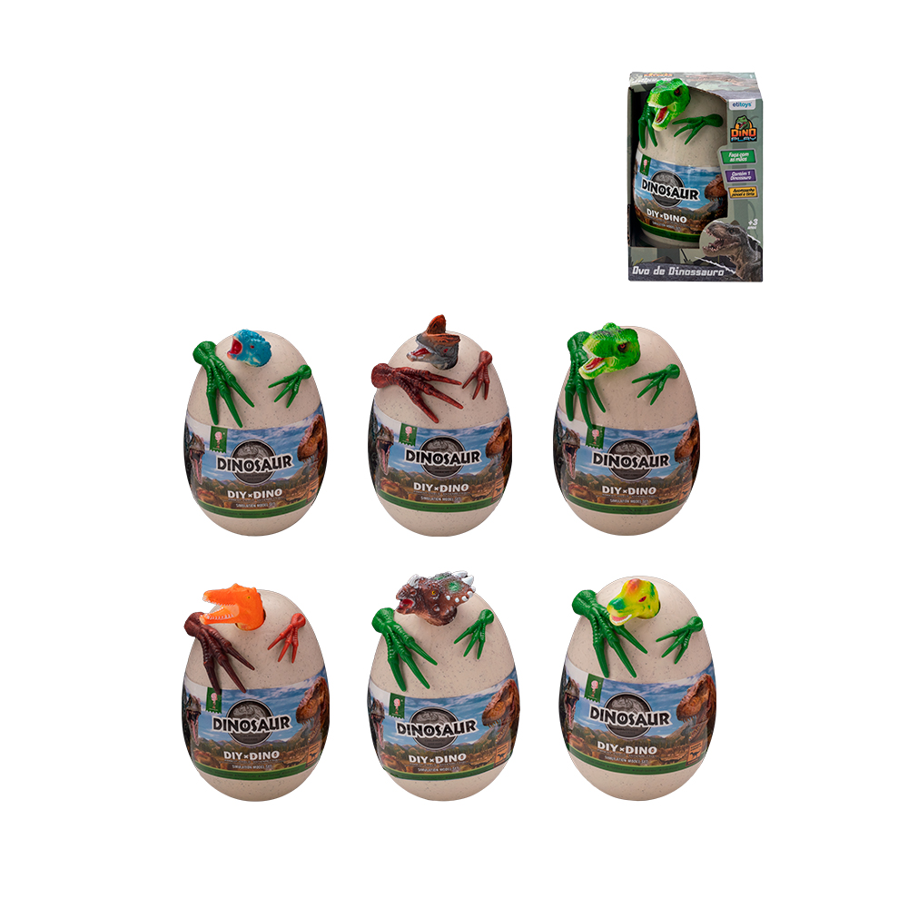 KIT DE PINTURA DINOSSAURO 4 PECAS