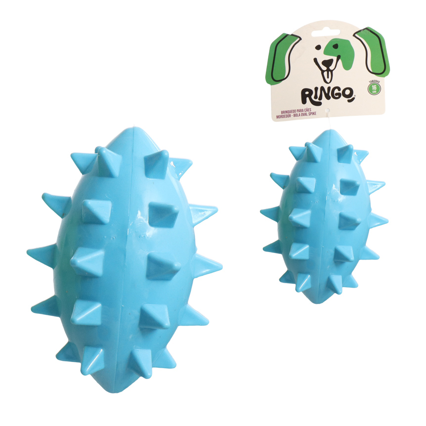 BRINQUEDO PARA CAES MORDEDOR BOLA OVAL 14CM