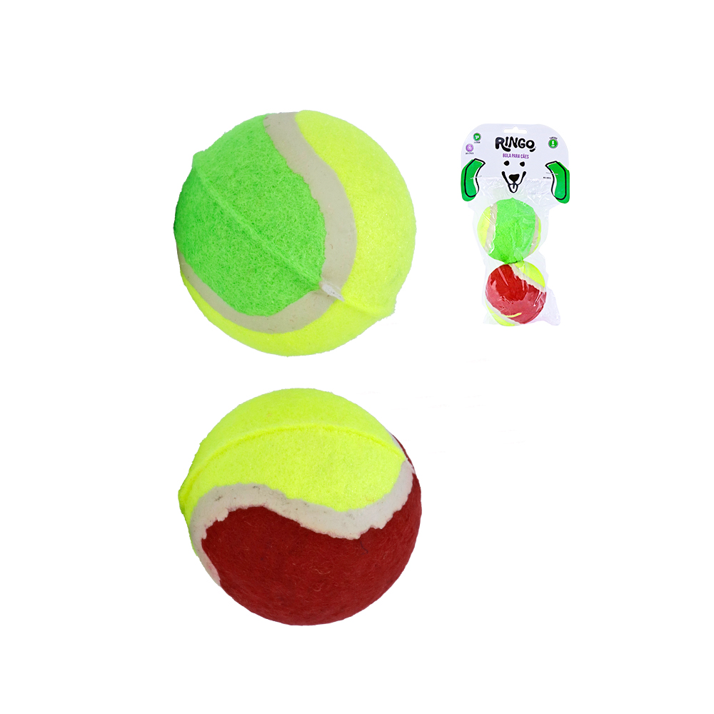 BRINQUEDO PARA CAES BOLA GRANDE 6CM 2 PECAS