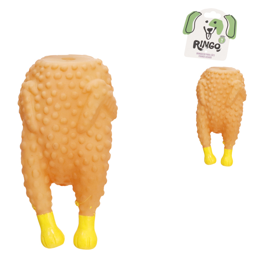 BRINQUEDO PARA CAES FRANGO ASSADO 14CM