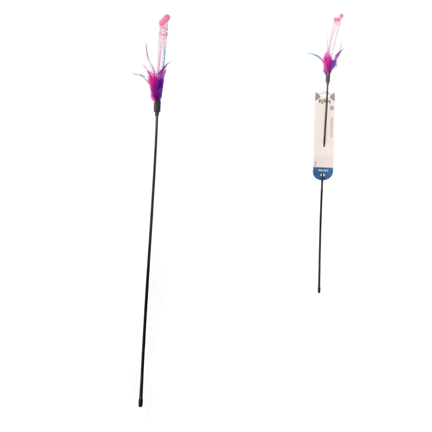 BRINQUEDO PARA GATO COM PENAS 64CM