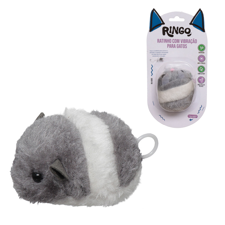 BRINQUEDO PARA GATO RATO VIBRACAO 7CM