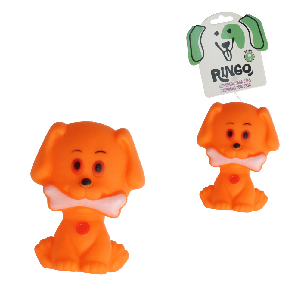 BRINQUEDO PARA CACHORRO CACHORRO COM OSSO 10CM