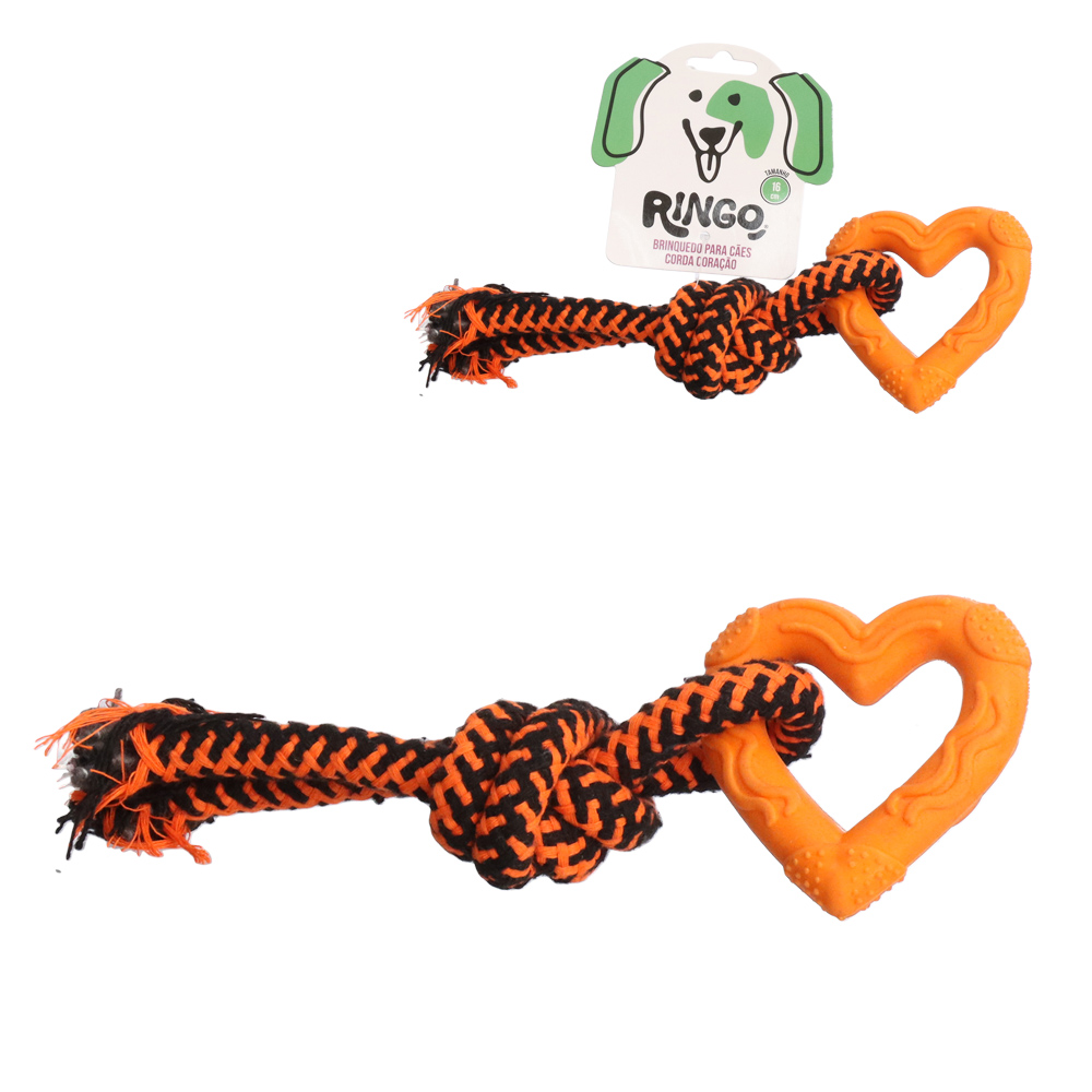 BRINQUEDO PARA CACHORRO CORDA CORACAO