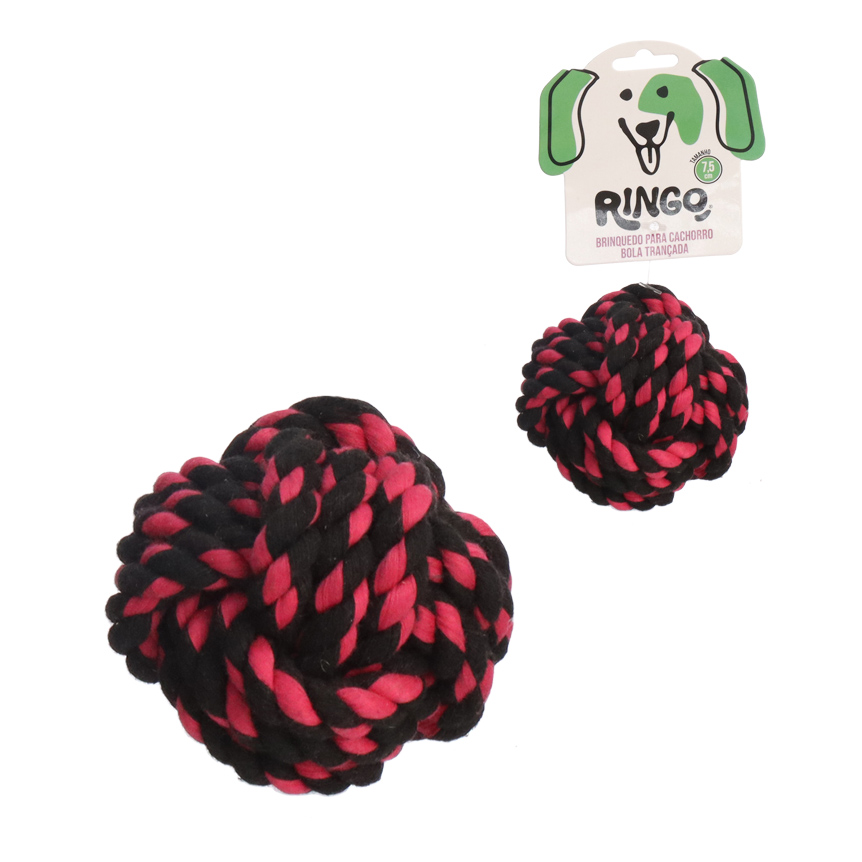 BRINQUERO PARA CACHORRO BOLA TRANCADA 7,5 CM - RINGO