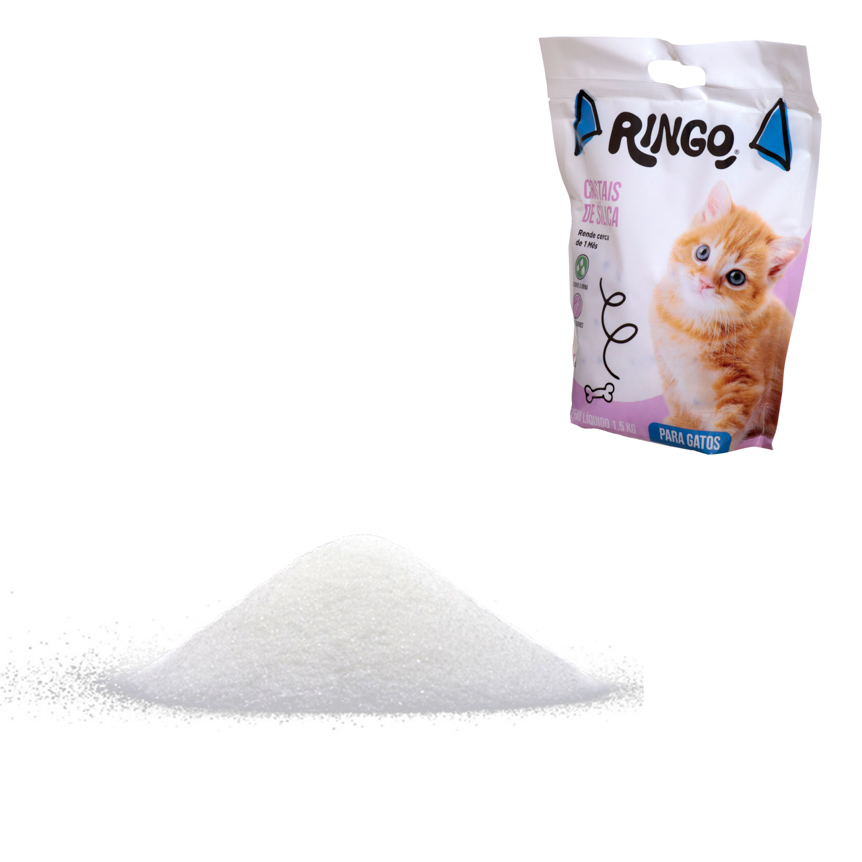 AREIA HIGIENICA PARA GATOS COM CRISTAIS DE SILICA 1,5KG
