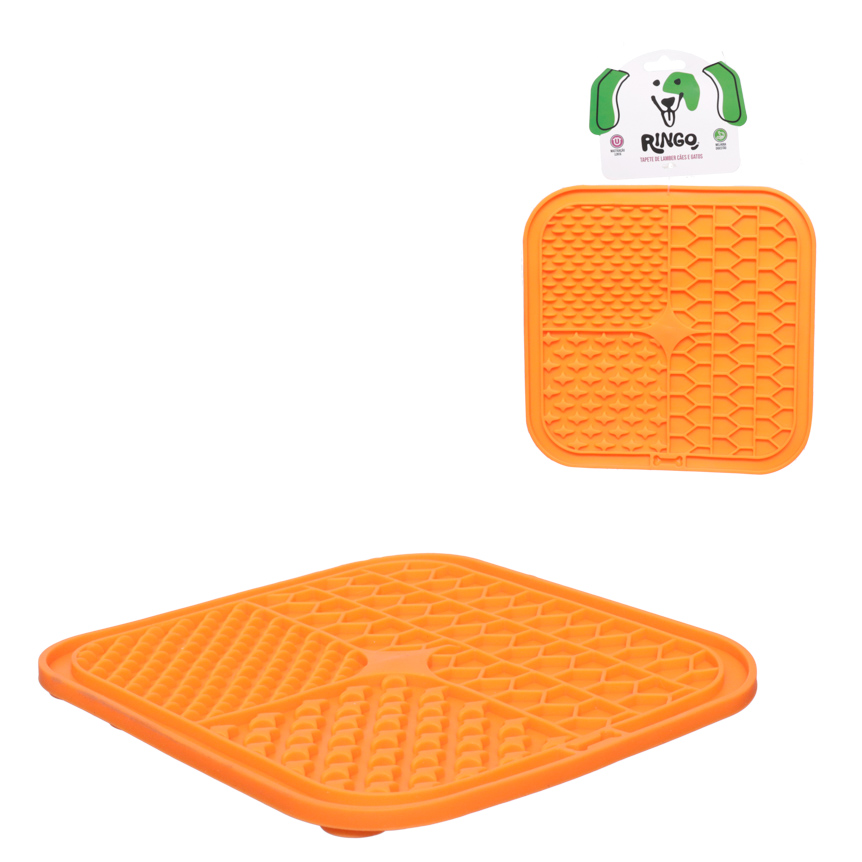 TAPETE DE LAMBER COMEDOURO LENTO PARA CAES E GATO 20CM