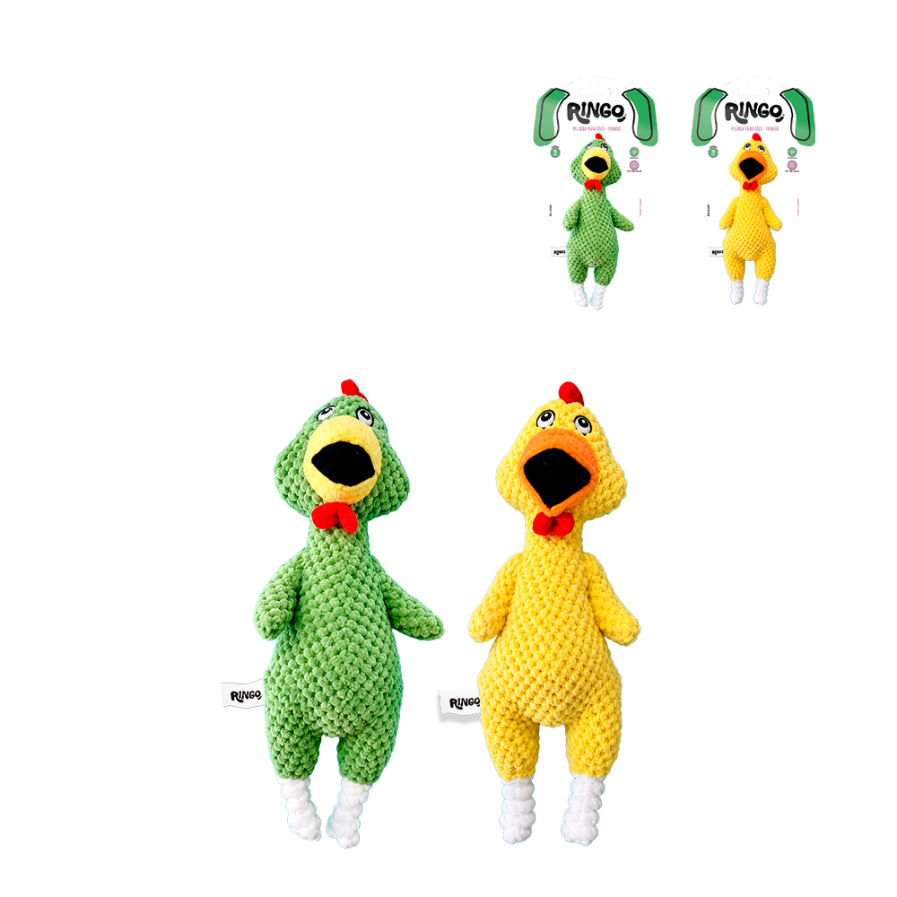 BRINQUEDO PARA CAO DE PELUCIA FRANGO 36CM