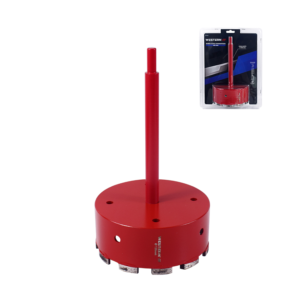 SERRA COPO DIAMANTADA 130MM HASTE 150MM