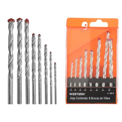 JOGO 8 BROCAS VIDEA 3MM A 10MM