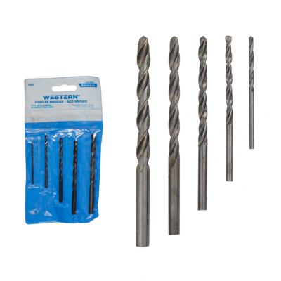 JOGO 5 BROCAS ACO RAPIDO 2MM A 6MM