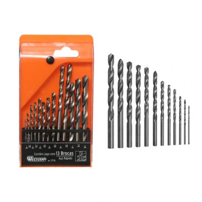 JOGO 13 BROCAS ACO RAPIDO 2MM A 8MM