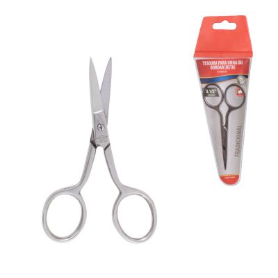 TESOURA TRADICIONAL PARA BORDAR PONTA RETA 3 1/2"